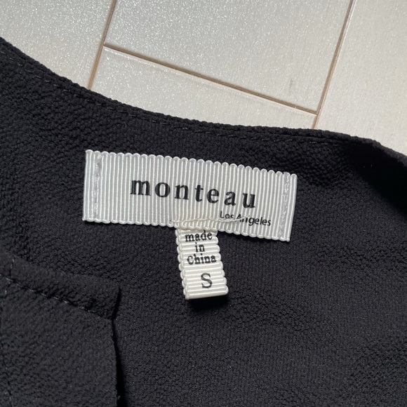 Monteau Black dress small waist size S - Picture 2 of 2